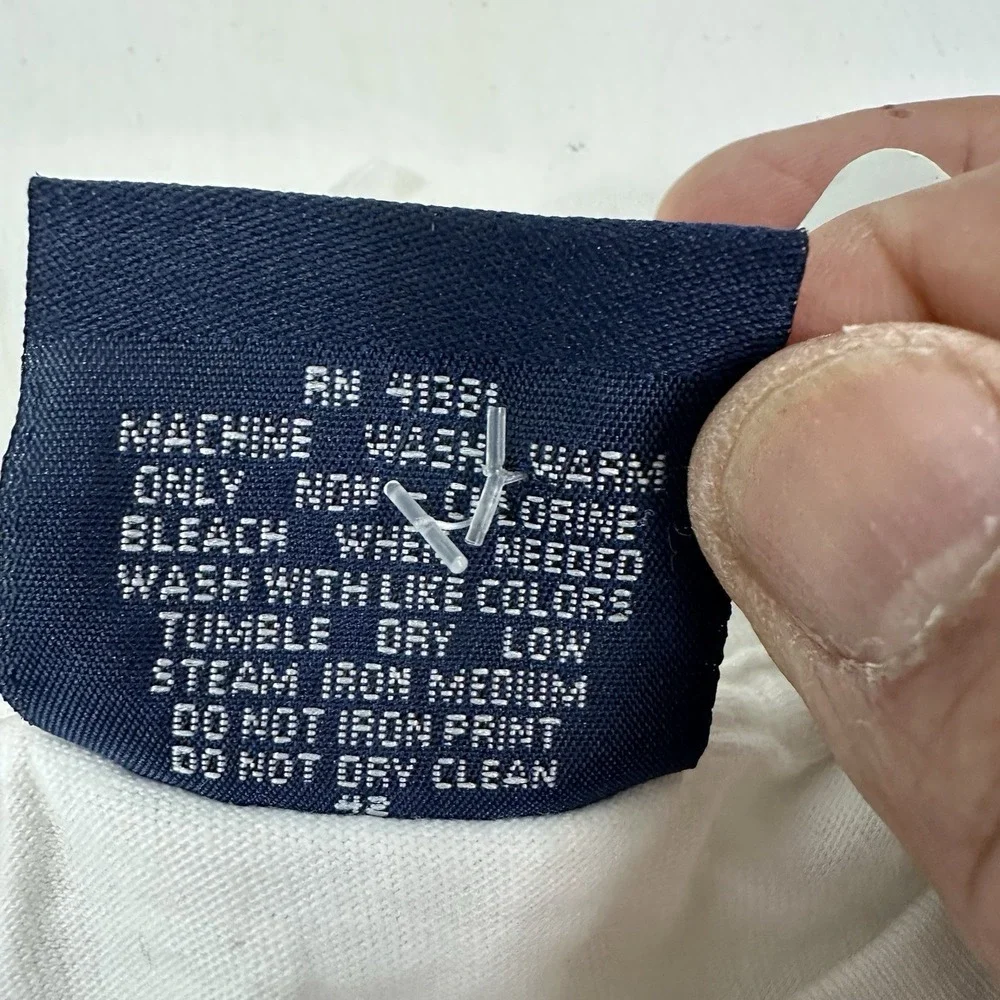 NEW VTG Polo‎ Sport Ralph Lauren Spell Out T Shirt Men Medium White Logo 90s Y2K